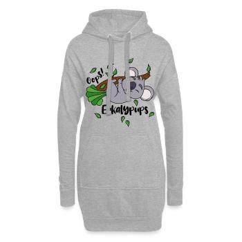 Koala Eukalyptus Oops Eukalypups Pups Tier Ast - Hoodie-Kleid - Grau meliert - Vorne