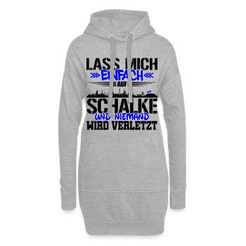 Lasst mich auf Schalke | Farbe änderbar - Hoodie-Kleid - Grau meliert - Vorne