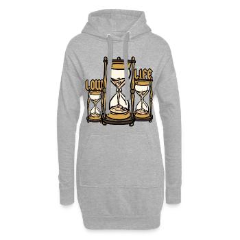 Sanduhr Low Life - Hoodie-Kleid - Grau meliert - Vorne