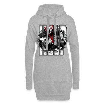HELP Surveiller Nature Climat Protection de l’environnement - Sweat-shirt à capuche long Femme - gris chiné - Devant
