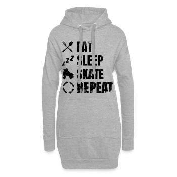 Rollschuhlaufen Routine - Hoodie-Kleid - Grau meliert - Vorne