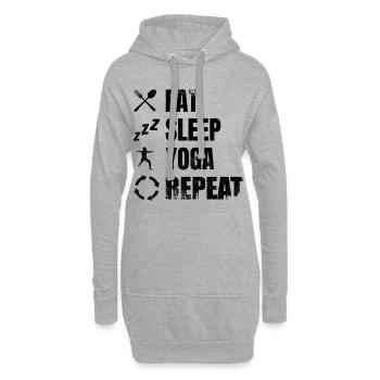 Routine quotidienne de yoga - Sweat-shirt à capuche long Femme - gris chiné - Devant