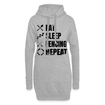 Escrime de motivation - Sweat-shirt à capuche long Femme - gris chiné - Devant
