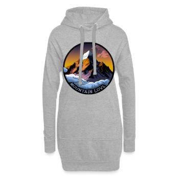L’amour de la montagne - Sweat-shirt à capuche long Femme - gris chiné - Devant