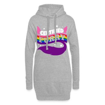 Certified furry - Hoodie-Kleid - Grau meliert - Vorne