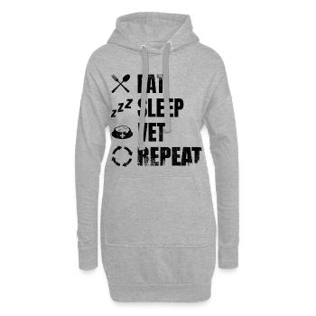 Hundeliebhaber - Hoodie-Kleid - Grau meliert - Vorne