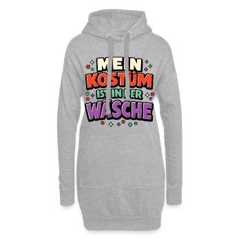 Lingerie costumée de carnaval disant cadeau drôle - Sweat-shirt à capuche long Femme - gris chiné - Devant