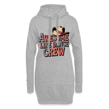 Équipe de danse en ligne - Sweat-shirt à capuche long Femme - gris chiné - Devant