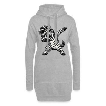 Évanouissement du zèbre - Sweat-shirt à capuche long Femme - gris chiné - Devant