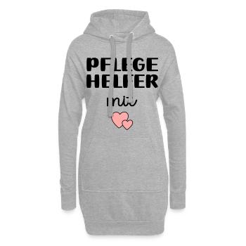 Pflegehelfer - Hoodie-Kleid - Grau meliert - Vorne