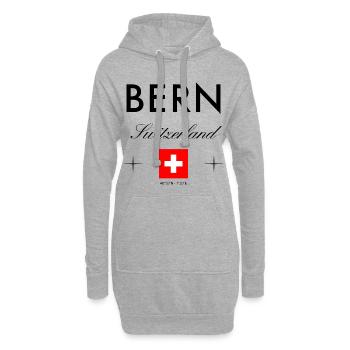 Berne Suisse coordonne un souvenir de voyage - Sweat-shirt à capuche long Femme - gris chiné - Devant