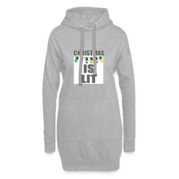 Christmas Christmas Christmas Christmas - Hoodie Dress - heather grey - Front