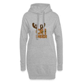 Noël Noël Noël Noël - Sweat-shirt à capuche long Femme - gris chiné - Devant