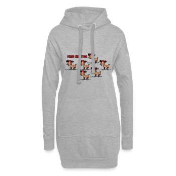 Weihnachten Weihnachten Weihnachten Weihnachtszeit - Hoodie-Kleid - Grau meliert - Vorne