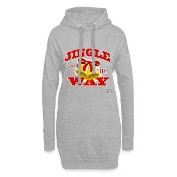 Christmas Christmas Christmas Christmas X-Mas - Hoodie Dress - heather grey - Front