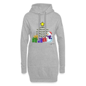 Christmas Christmas Christmas Christmas X-Mas - Hoodie Dress - heather grey - Front