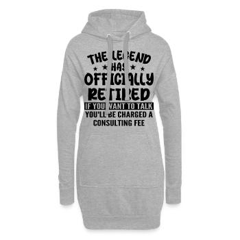 The Legend Has Officially Retired - Sweat-shirt à capuche long Femme - gris chiné - Devant