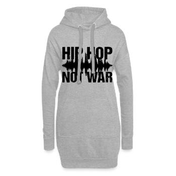 Hip Hop Not War Peace Musik - Hoodie-Kleid - Grau meliert - Vorne