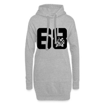 68 Motorrad Biker - Hoodie-Kleid - Grau meliert - Vorne