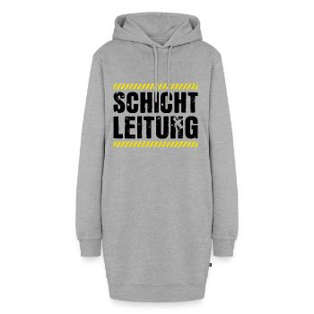 Schichtleitung Chef Beruf Humor - Hoodie-Kleid - Grau meliert - Vorne
