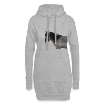 Pferde T-shirt Geschenk Reiter  - Hoodie-Kleid - Grau meliert - Vorne