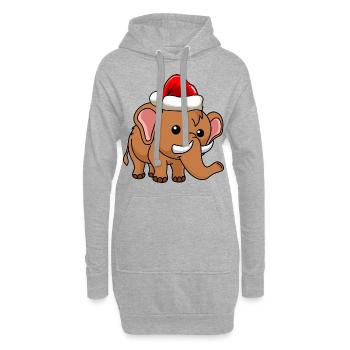 Mammut Comic Noël - Sweat-shirt à capuche long Femme - gris chiné - Devant