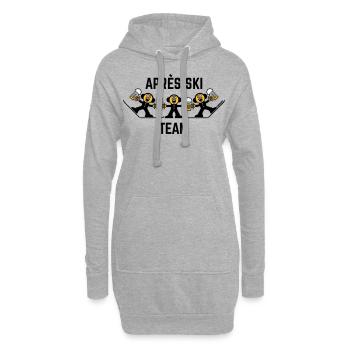 Après-Ski Team Trio (Bier / Karikatur / 3C) - Hoodie-Kleid - Grau meliert - Vorne