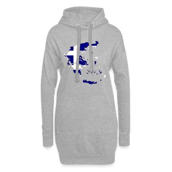 GRIECHENLAND / GREECE T-SHIRT - Hoodie-Kleid - Grau meliert - Vorne