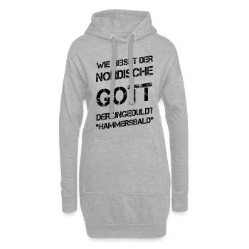 Nordische Gott der Ungeduld - Hammersbald - Hoodie-Kleid - Grau meliert - Vorne