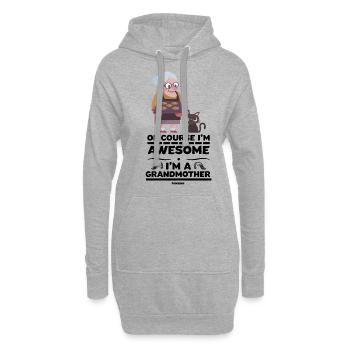 Of Course I'm Awesome I'm A Grandmother - Hoodie-Kleid - Grau meliert - Vorne