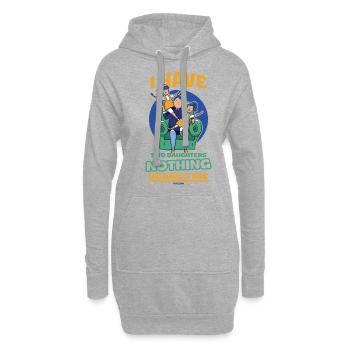 Vater und Tochter - Hoodie-Kleid - Grau meliert - Vorne