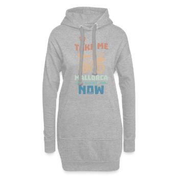 Fahrradtour Mallorca Urlaub biken Radfahrer - Hoodie-Kleid - Grau meliert - Vorne