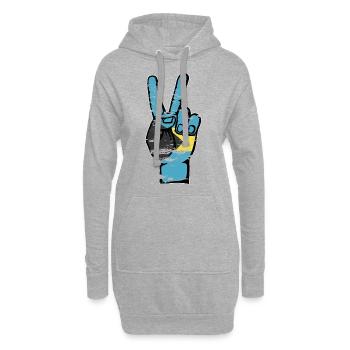 Bahamas Flagge Frieden Victory used Symbol - Hoodie-Kleid - Grau meliert - Vorne