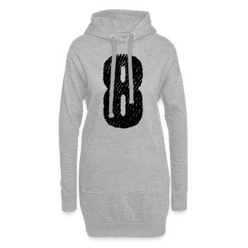 Maillot à 8 chiffres - Sweat-shirt à capuche long Femme - gris chiné - Devant