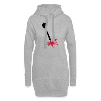 Darts Wound - Sweat-shirt à capuche long Femme - gris chiné - Devant