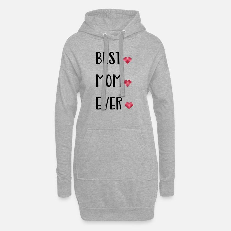 Mutter - Hoodie-Kleid - Grau meliert