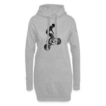 BMX Rider Triabal - Sweat-shirt à capuche long Femme - gris chiné - Devant
