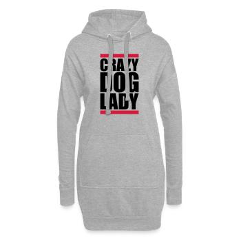 crazy dog lady Zitat - Hoodie-Kleid - Grau meliert - Vorne