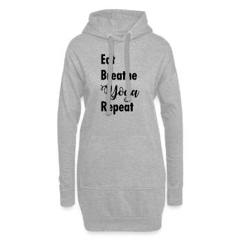 Yoga Méditation Spa Respiration - Sweat-shirt à capuche long Femme - gris chiné - Devant