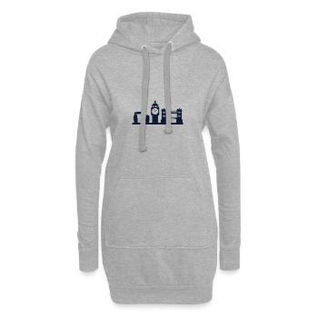 London - Hoodie-Kleid - Grau meliert - Vorne