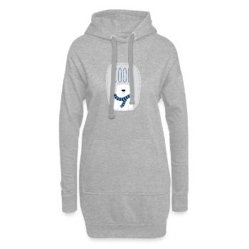 cool polar bear - Hoodie-Kleid - Grau meliert - Vorne