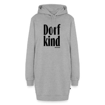 Dorfkind und stolz drauf! - Hoodie-Kleid - Grau meliert - Vorne