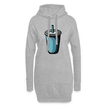 To Go Shake coffee Getränk - Hoodie-Kleid - Grau meliert - Vorne