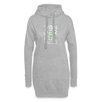 wonderful weird - merveilleux étrange - Sweat-shirt à capuche long Femme - gris chiné - Devant