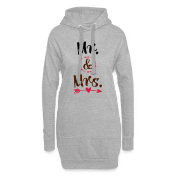 Mariage - Sweat-shirt à capuche long Femme - gris chiné - Devant