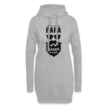 Bester bärtiger Papa der Welt, Papa-Geschenk, Humor - Hoodie-Kleid - Grau meliert - Vorne