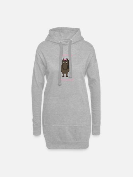Every girl needs a pony - Hoodie-Kleid - Grau meliert