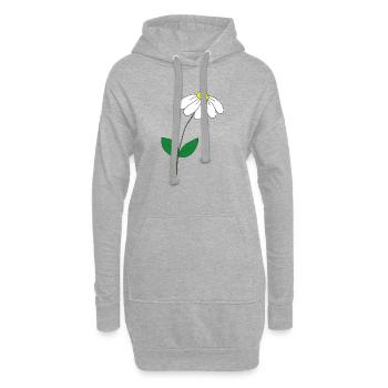süsses Gänseblümchen - Hoodie-Kleid - Grau meliert - Vorne