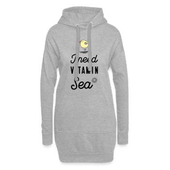 Lustige Sprüche für Urlauber - Hoodie-Kleid - Grau meliert - Vorne
