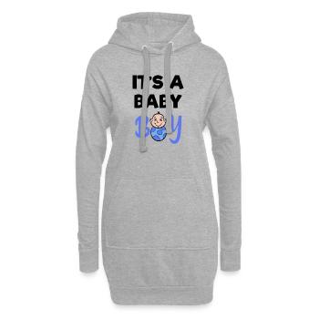 Déclaration des parents biologiques du bébé Famille enceinte - Sweat-shirt à capuche long Femme - gris chiné - Devant